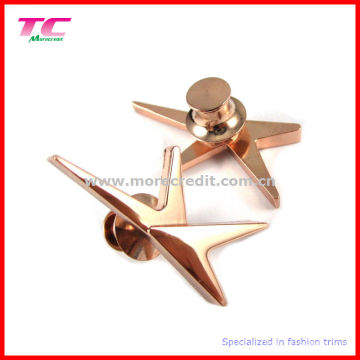 High Quality Rose Gold Lapel Pin with Butterfly Clasp